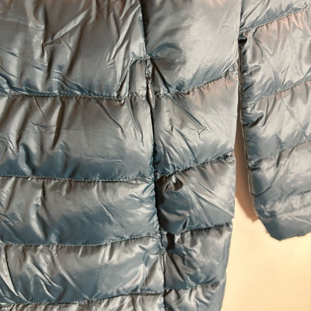 EDDIE BAUER Sz XS CirrusLite Grey Goose Down Slim Puffer Coat Hooded Parka NEW - Picture 4 of 15